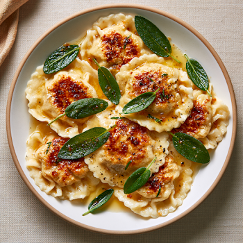 Gourmet Ravioli with Sage and Brown Butter