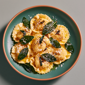 Gourmet Ravioli with Sage Butter Sauce