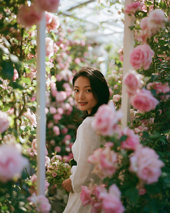 Joyful Moments in a Floral Paradise