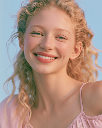 Joyful Summer Beauty Portrait of a Young Woman