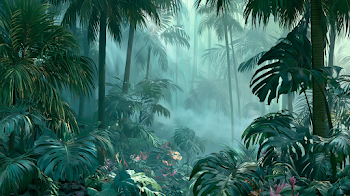 Lush Tropical Forest Landscape with Abundant Foliage