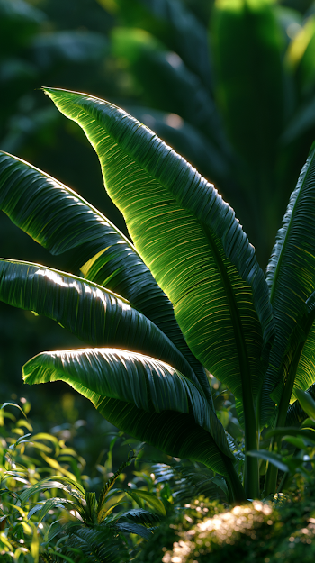 Minimal Jungle Banana Leaves