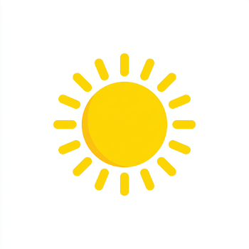Minimalist Yellow Sun Icon