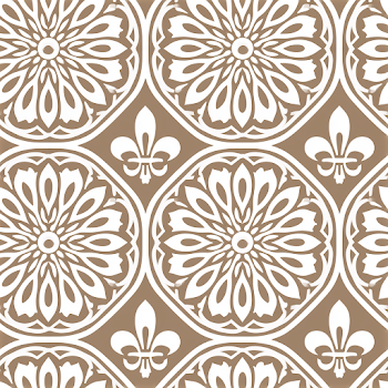 Ornamental Tile Pattern with Floral Motifs