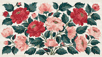 Ornate Pichwai Floral Motif with Lotus and Vine Design