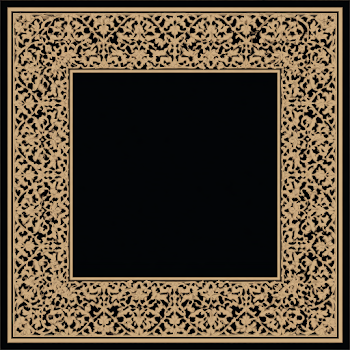 Ornate Vintage Decorative Frame in Gold and Black