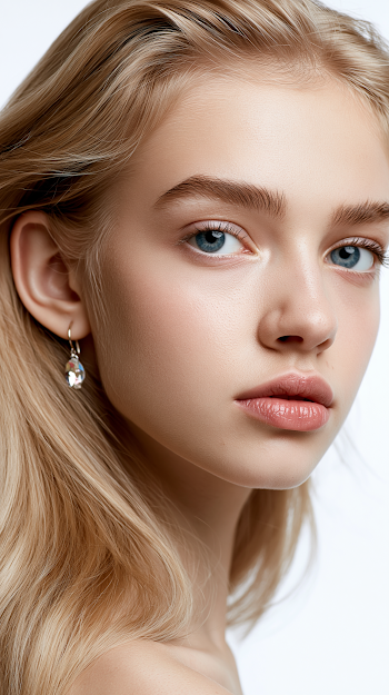 Photorealistic Portrait of a Young Slavic Woman with Natural Beauty