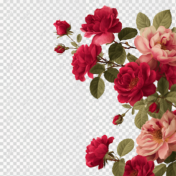 PNG Delicate Rose Border for Signage