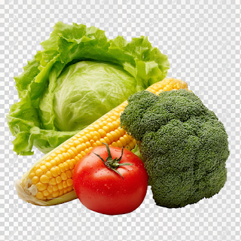 PNG Fresh Vegetables Assortment on White Background