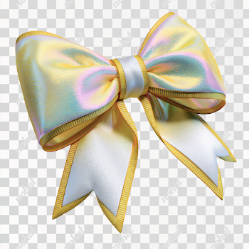 PNG Fun and Colorful Pastel Aurora Yellow Ribbon Bow