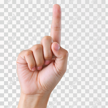 PNG Human Hand Gesture with Index Finger Raised