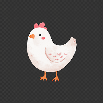 PNG Whimsical Chicken Illustration