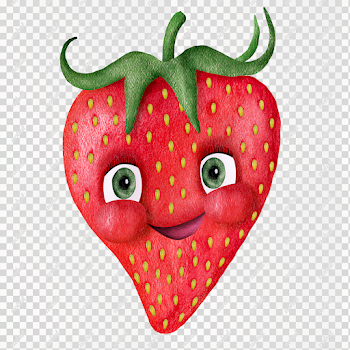 PNG Whimsical Strawberry Illustration