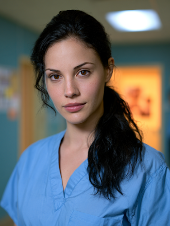 Professional Portrait of a Southern Nurse in Scrubs