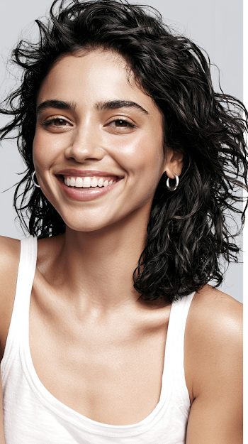 Radiant Smiling Young Woman Portrait