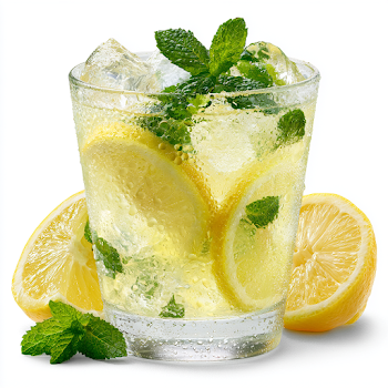 Refreshing Cold Lemonade with Mint