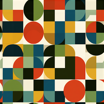 Retro Geometric Print Pattern