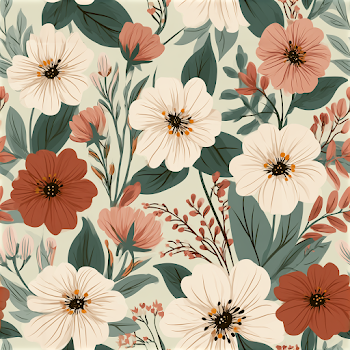 Seamless Vintage Floral Pattern Design
