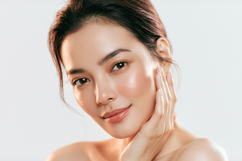 Serene Beauty Portrait of a Young Asian Woman