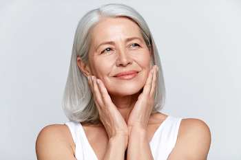 Serene Portrait of Elegant Mature Woman