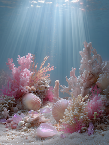 Serene Underwater Haven with Luminescent Lights