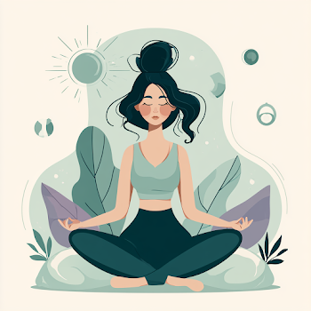 Serene Woman in Lotus Yoga Pose