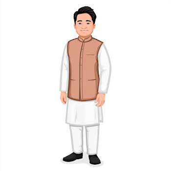 Smiling South Asian Man in Traditional Attire