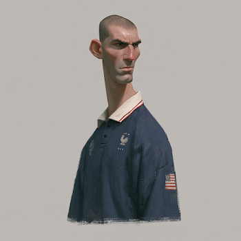 Stylized Character Portrait of a Soccer Legend