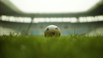 Traditional Soccer Ball on Lush Grass Field