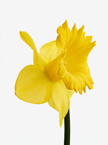 Ultra-Realistic Yellow Daffodil in Full Bloom