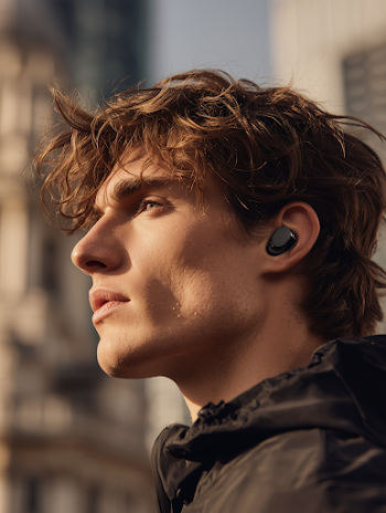 Urban Style: Close-up of Model with Sony Wireless Headphones