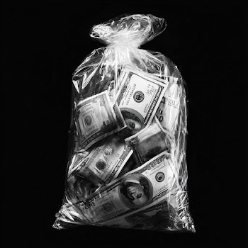Vacuum-Sealed Bag of US Dollars