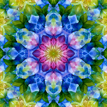 Vibrant Kaleidoscope Watercolor Abstract