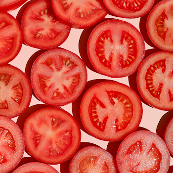 Vibrant Tomato Slices in Bright Summer Light