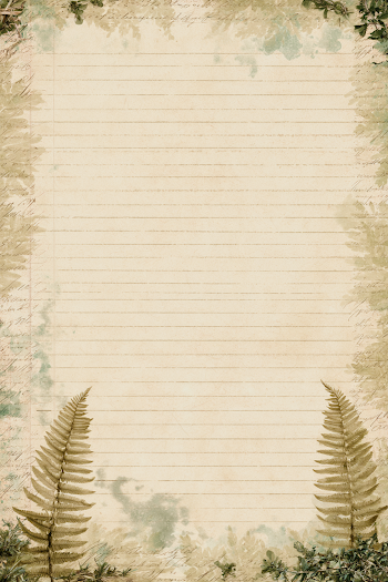 Vintage Botanical Journal Page
