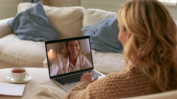 Virtual Healthcare Consultation in a Cozy Living Room