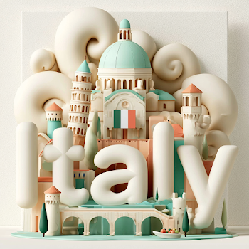 Whimsical 3D Clay Diorama: Italy Travel Poster