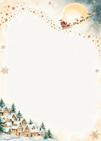 Whimsical Christmas Card Interior Design