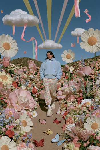 Whimsical High-Fashion in a Surreal Garden