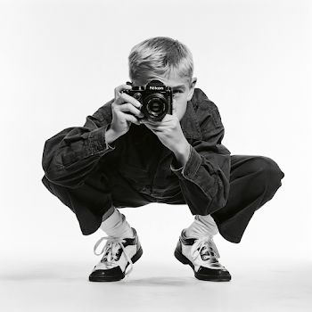 Young Photographer in Retro Style