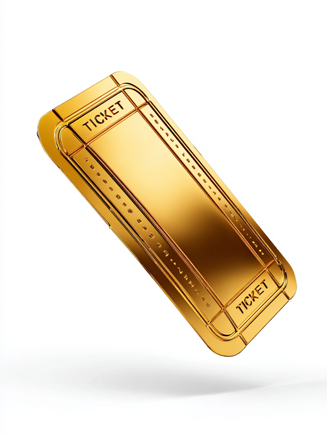 3D Floating Golden Ticket