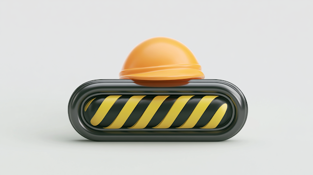 3D Minimalist Construction Loading Icon