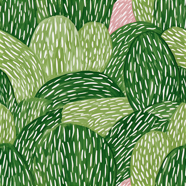 Abstract Green Striped Background