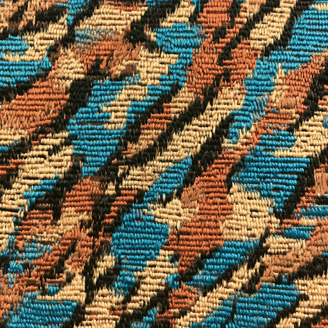 Abstract Jacquard Textile Pattern Close-Up