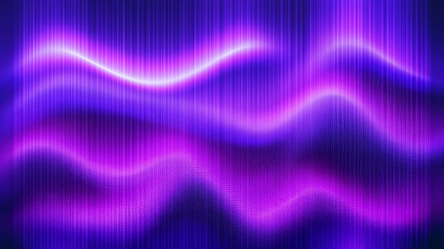 Abstract Luminous Wave Bands in Violet and Magenta