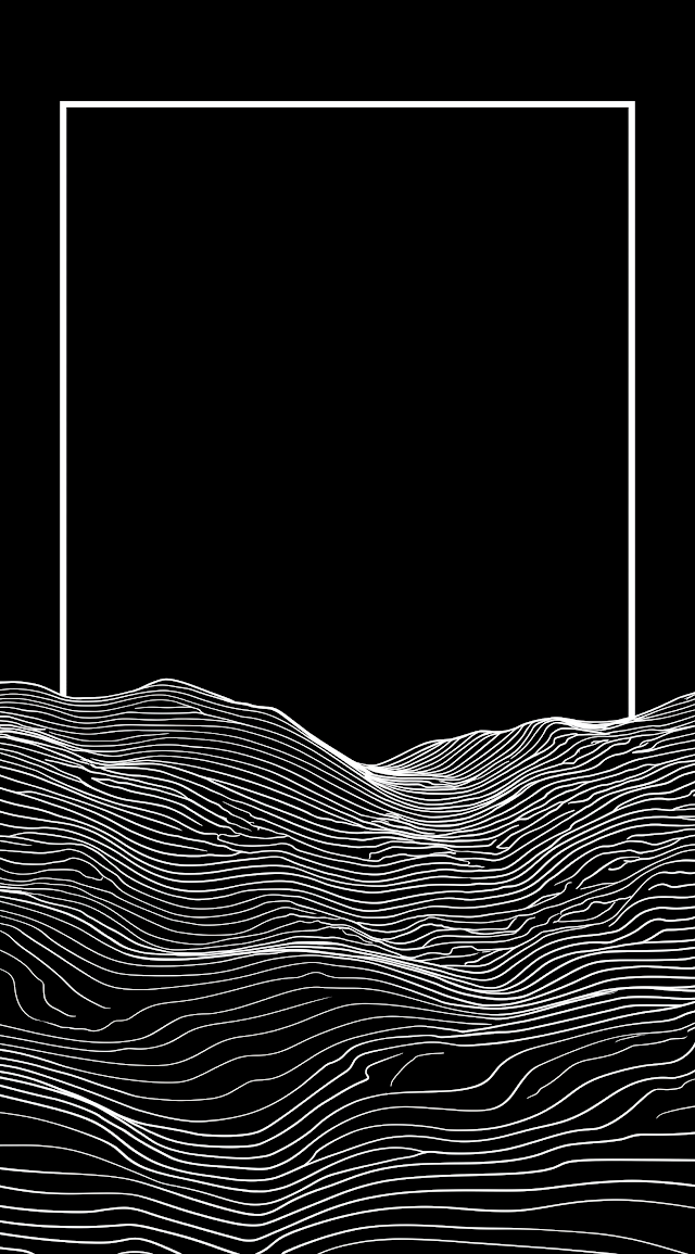 Abstract Minimalist Landscape Line Drawing