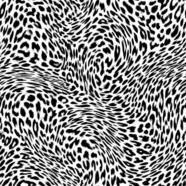 Abstract Monochrome Animal Print Pattern