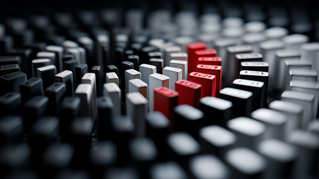 Abstract Spiral of Dominoes