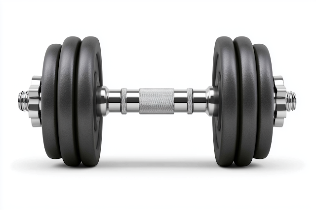 Adjustable Dumbbell Isolated on White Background