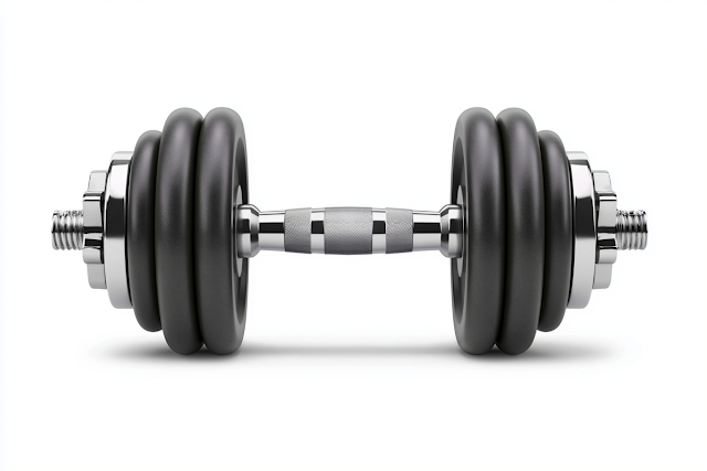 Adjustable Dumbbell on White Background